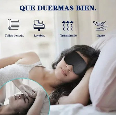 Antifaz de dormir 3D Ajustable de seda PREMIUM